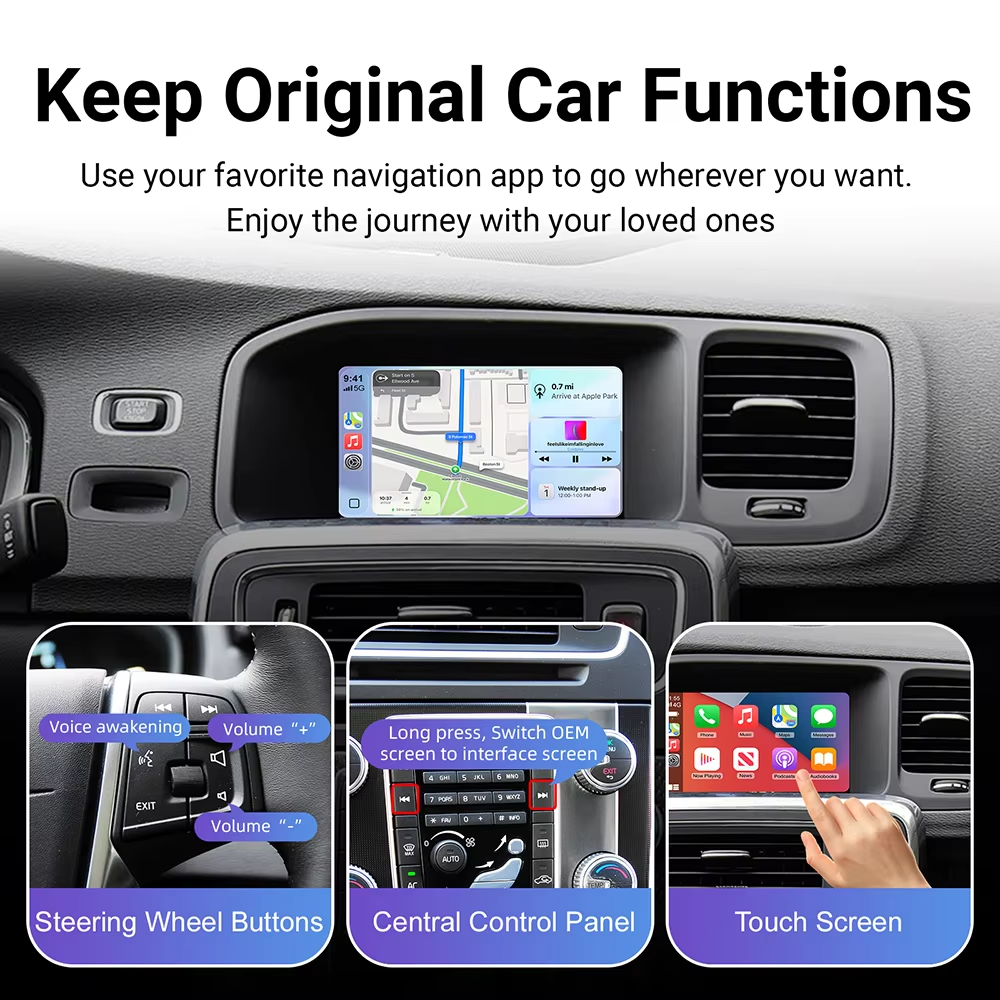 Wireless Carplay Android Auto For Volvo 2011-2022years Interface Module