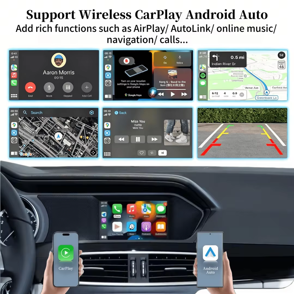 Plug-and-Play Wireless CarPlay Android Auto für Mercedes-Benz NTG4.5 Becker