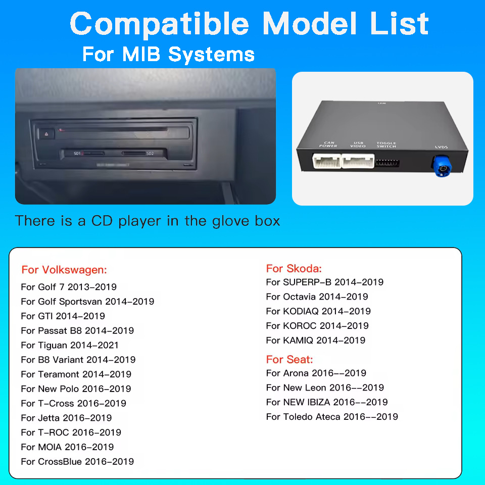 Wireless Carplay Android Interface Auto For Seat Skoda