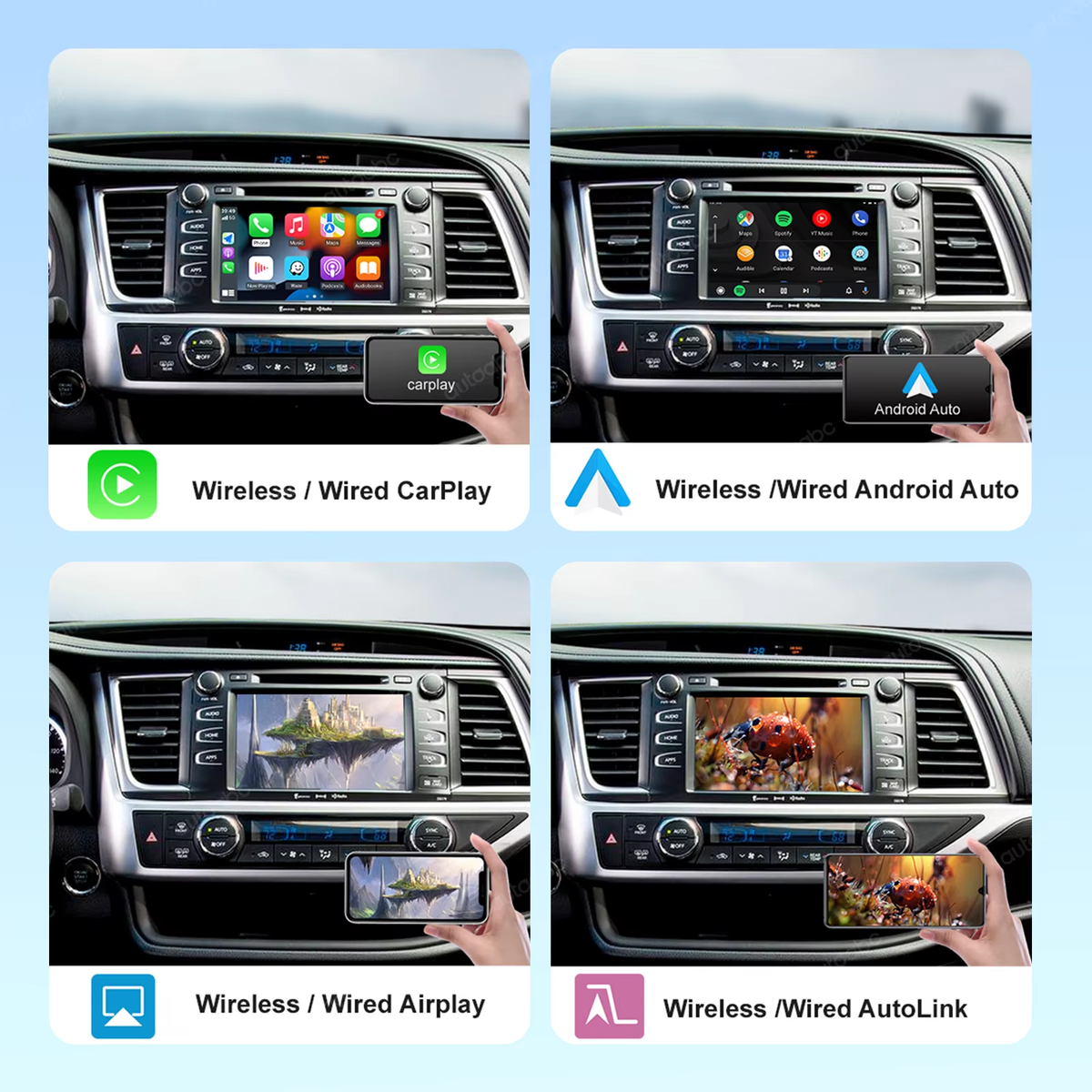 Wireless Carplay Android Auto Interface For Toyota 2014-2019
