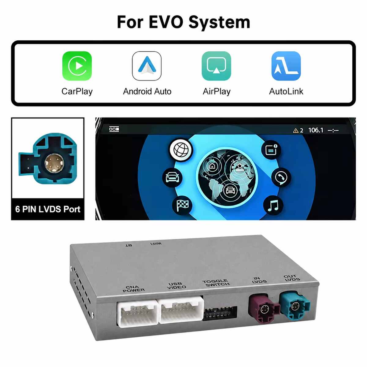 Wireless CarPlay Android Auto Interface for BMW/MINI NBT CIC EVO