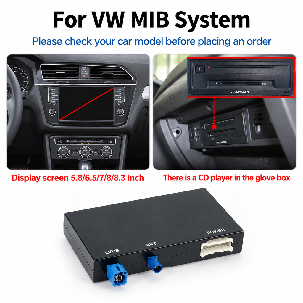 Wireless Carplay Android Auto Interface For Volkswagen MIB