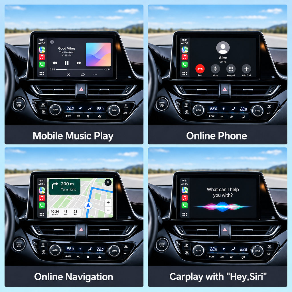 Wireless Carplay Android Auto Interface For Toyota 2014-2019